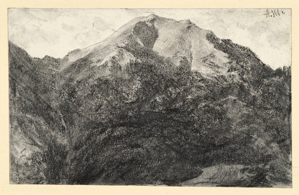 Cima montuosa priva di alberi da Adolph Menzel