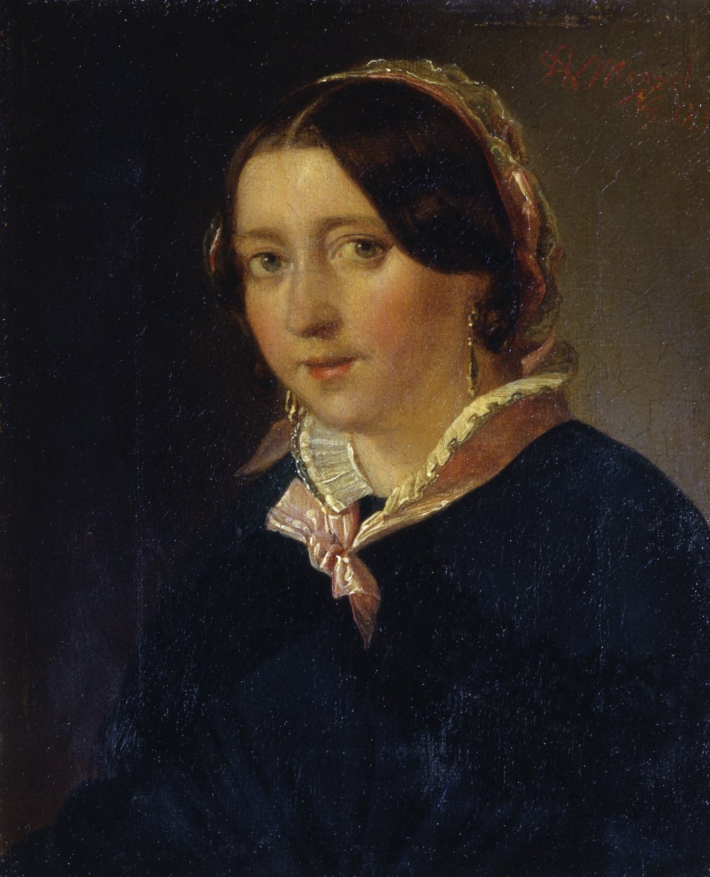 Ritratto di una giovane ragazza da Adolph Menzel