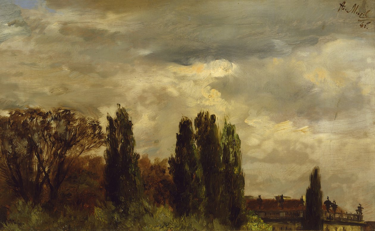 Veduta del parco del principe Albrecht da Adolph Menzel