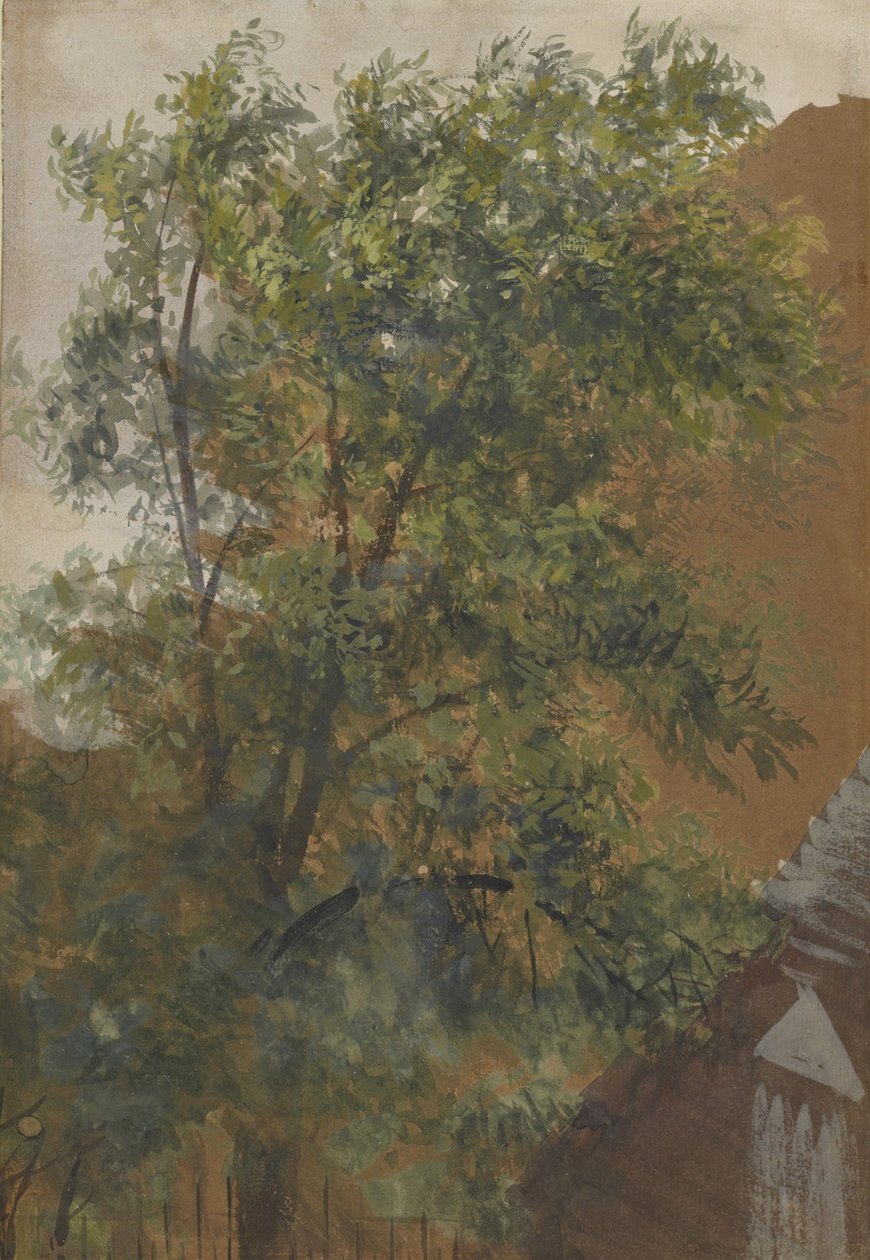 Vista dalla finestra del suo studio in Marienstraße 22 da Adolph Menzel