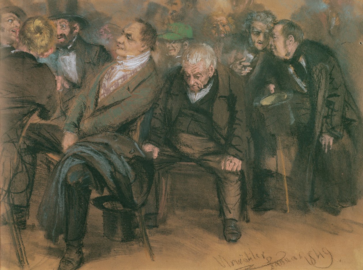 Borghesi tedeschi in una riunione pubblica da Adolph Menzel