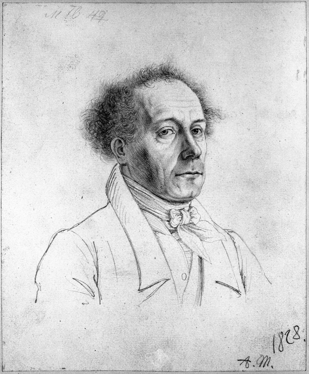 Ritratto a mezzo busto di un uomo di mezza età da Adolph Menzel