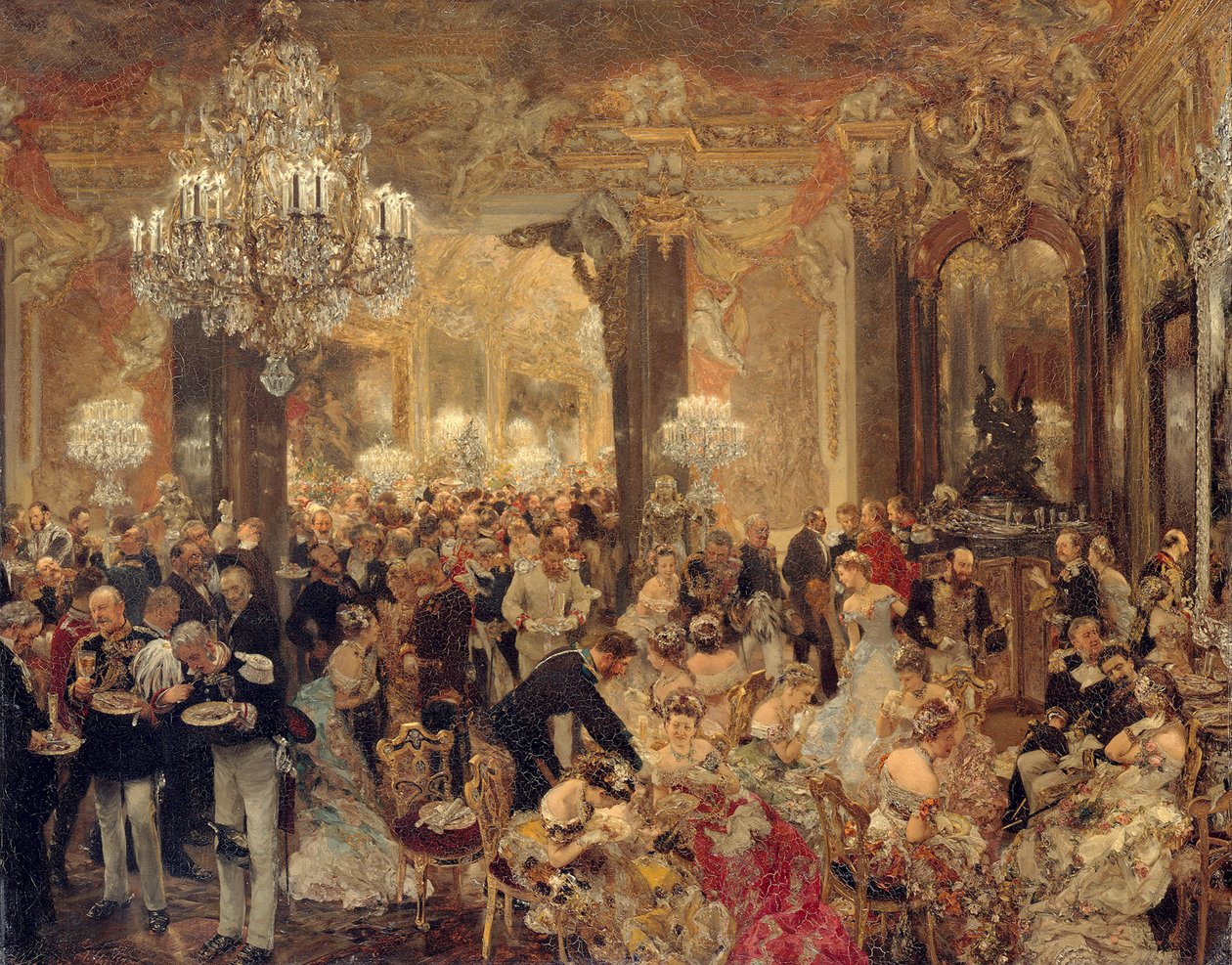 La cena a base di polpette da Adolph Menzel