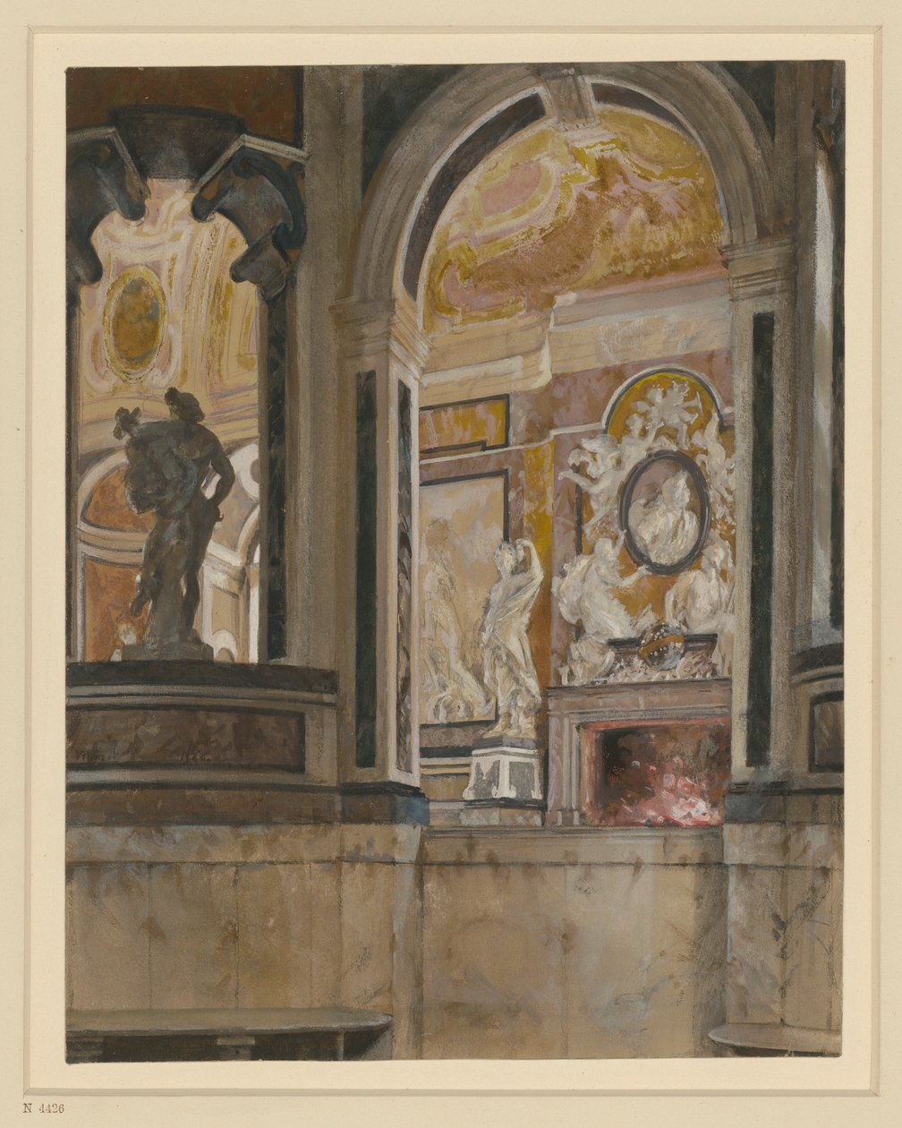 Il bagno in marmo a Kassel da Adolph Menzel