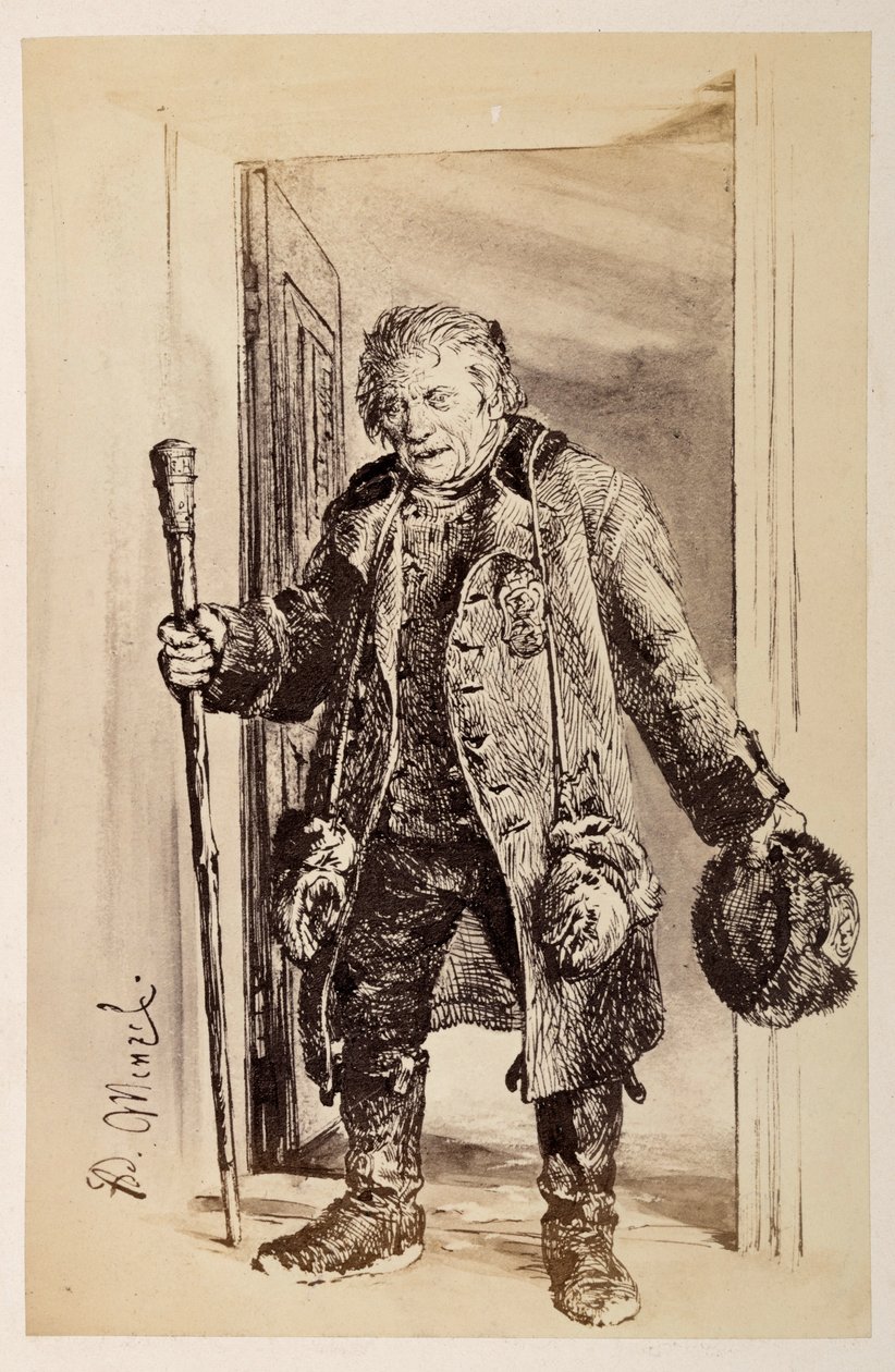 Il balivo, tratto da "La brocca rotta" di Heinrich von Kleist da Adolph Menzel