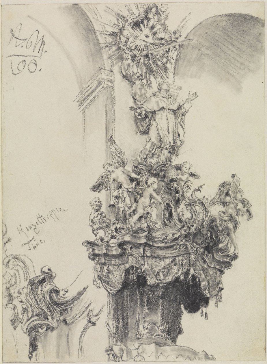 La coronazione del pulpito della chiesa degli Agostiniani a Würzburg da Adolph Menzel