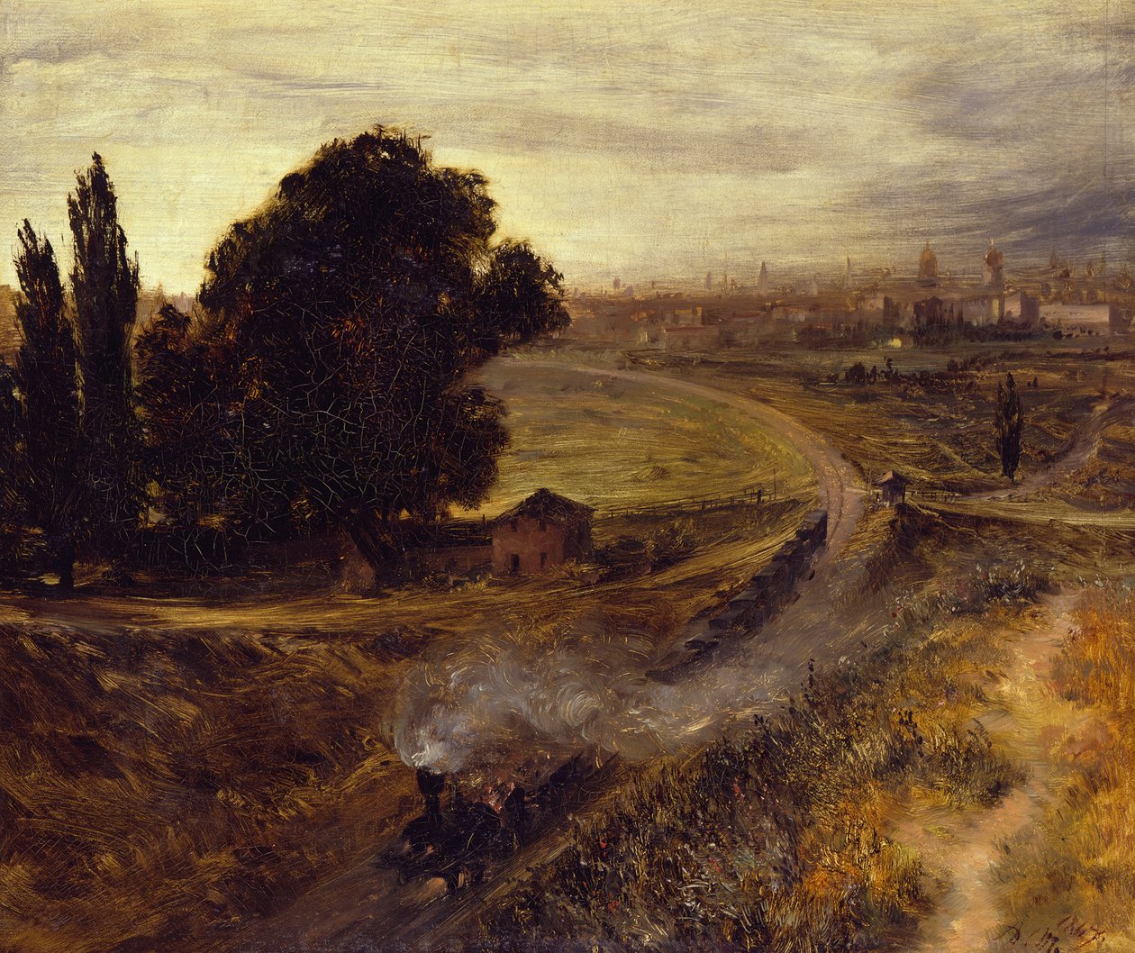 La ferrovia Berlino-Potsdam da Adolph Menzel