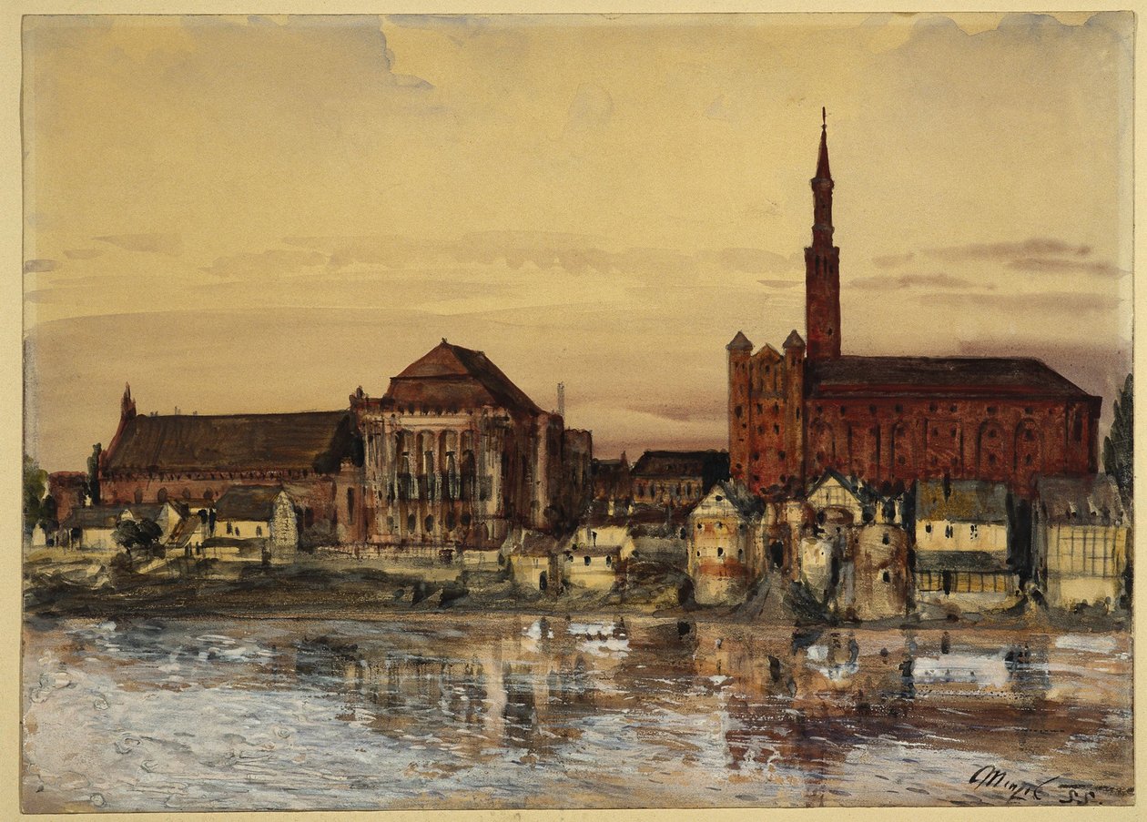 Marienburg sulla riva della Nogat da Adolph Menzel