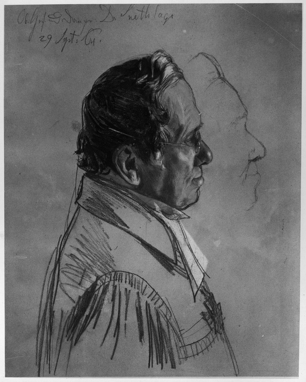 Dott. Karl Wilhelm Moritz Snethlage. Studio per il dipinto «Incoronazione di Guglielmo I a Königsberg» da Adolph Menzel