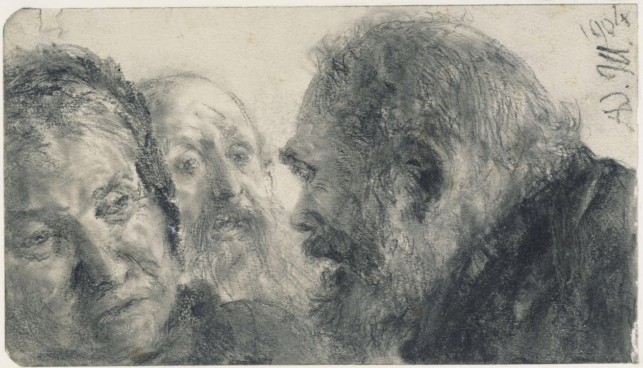 Tre teste da Adolph Menzel