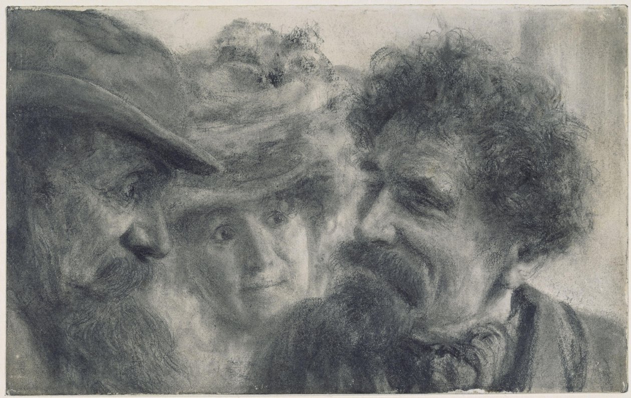 Tre teste da Adolph Menzel