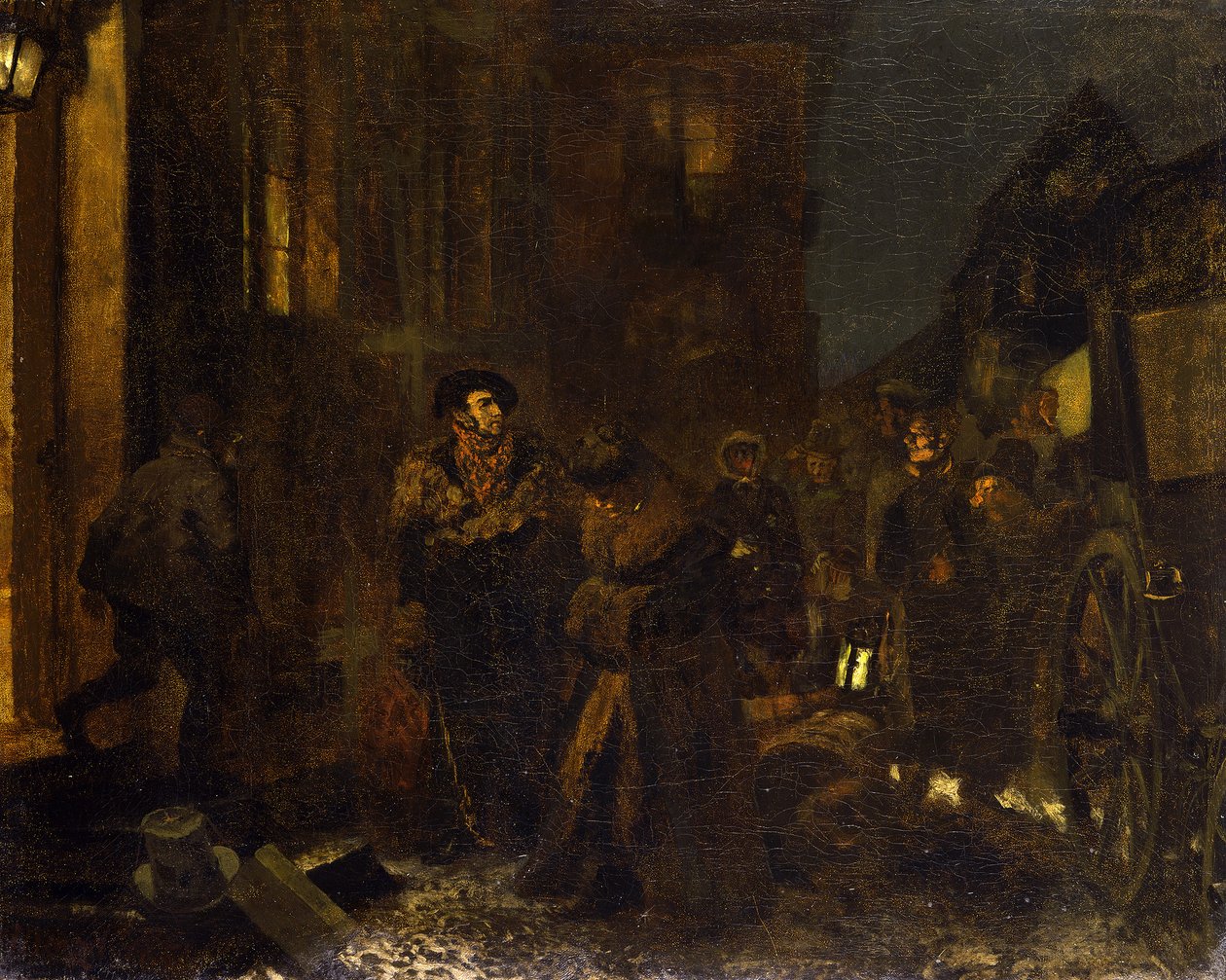 Una sosta durante il viaggio da Adolph Menzel