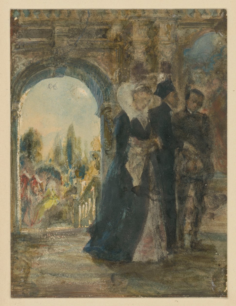 Consiglio di famiglia. Studio da Adolph Menzel