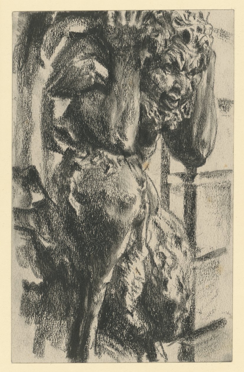 Fauno come atlante nella galleria ad archi nordorientale dello Zwinger a Dresda da Adolph Menzel