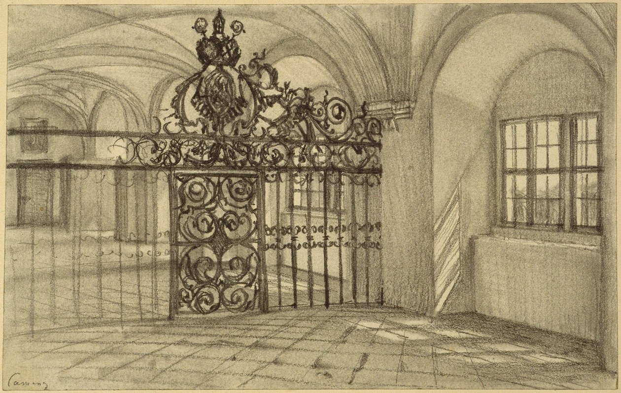 Sala a volta nel monastero di Kamenz da Adolph Menzel