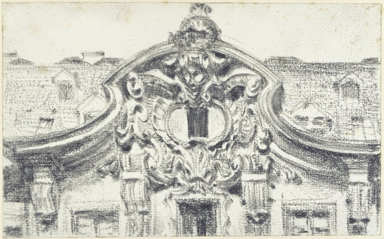 Frontone del risalto centrale del Palais du Saxe a Dresda da Adolph Menzel