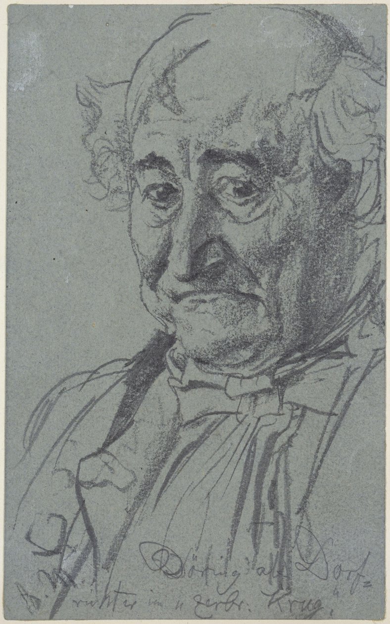 Heinrich von Kleist, *La brocca rotta*: l’attore Theodor Döring nel ruolo del giudice di paese Adam da Adolph Menzel