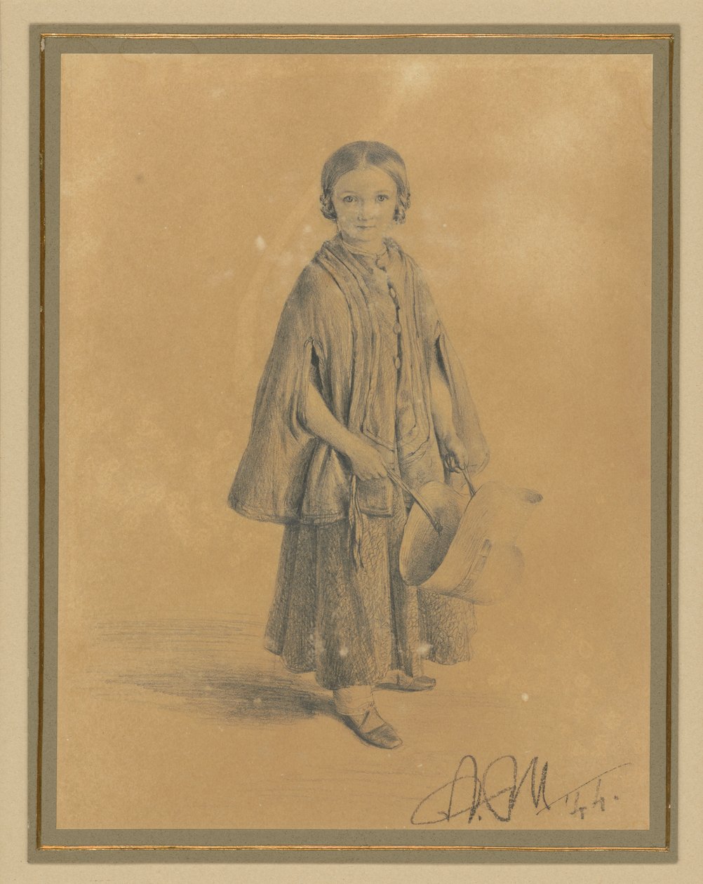 Ritratto da bambina di Constanze Beling, nata Martini. Figlia del consigliere del tribunale distrettuale Carl Martini e di sua moglie Pauline Martini da Adolph Menzel