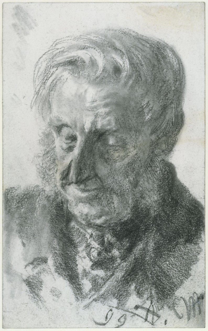 Testa di un uomo anziano da Adolph Menzel