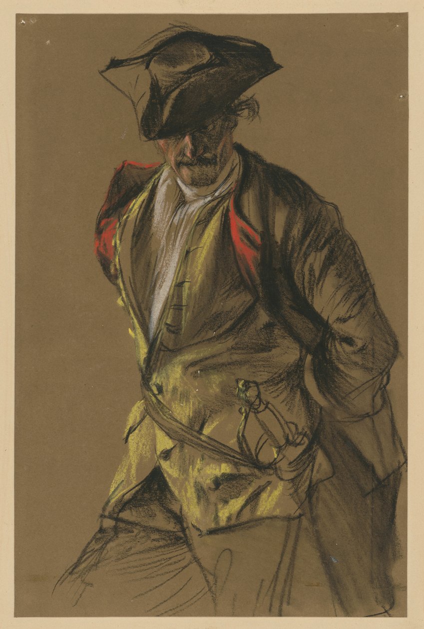 Studio di modello dedicato al principe Leopoldo di Anhalt-Dessau. Prospetto del ginocchio verso sinistra da Adolph Menzel