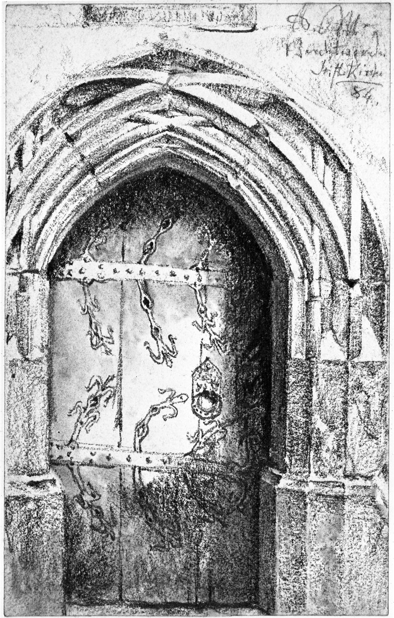 Portale nella chiesa collegiata di Berchtesgaden da Adolph Menzel