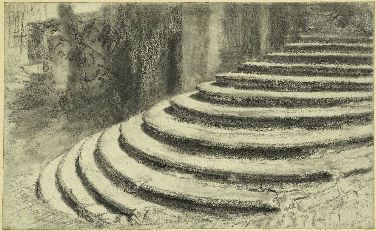 Scala a portale della chiesa di Maria Maddalena a Karlsbad da Adolph Menzel