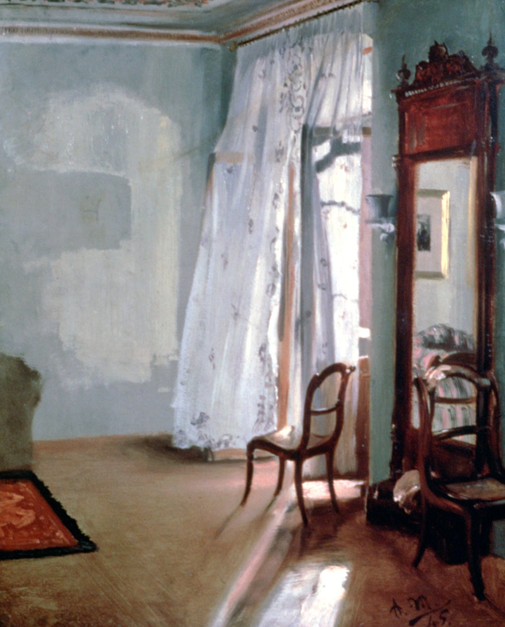 Stanza con balcone, 1845 da Adolph Menzel
