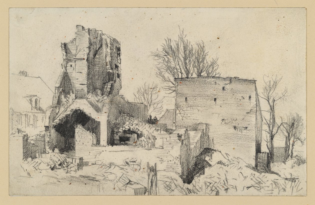 Rovina di una casa da Adolph Menzel