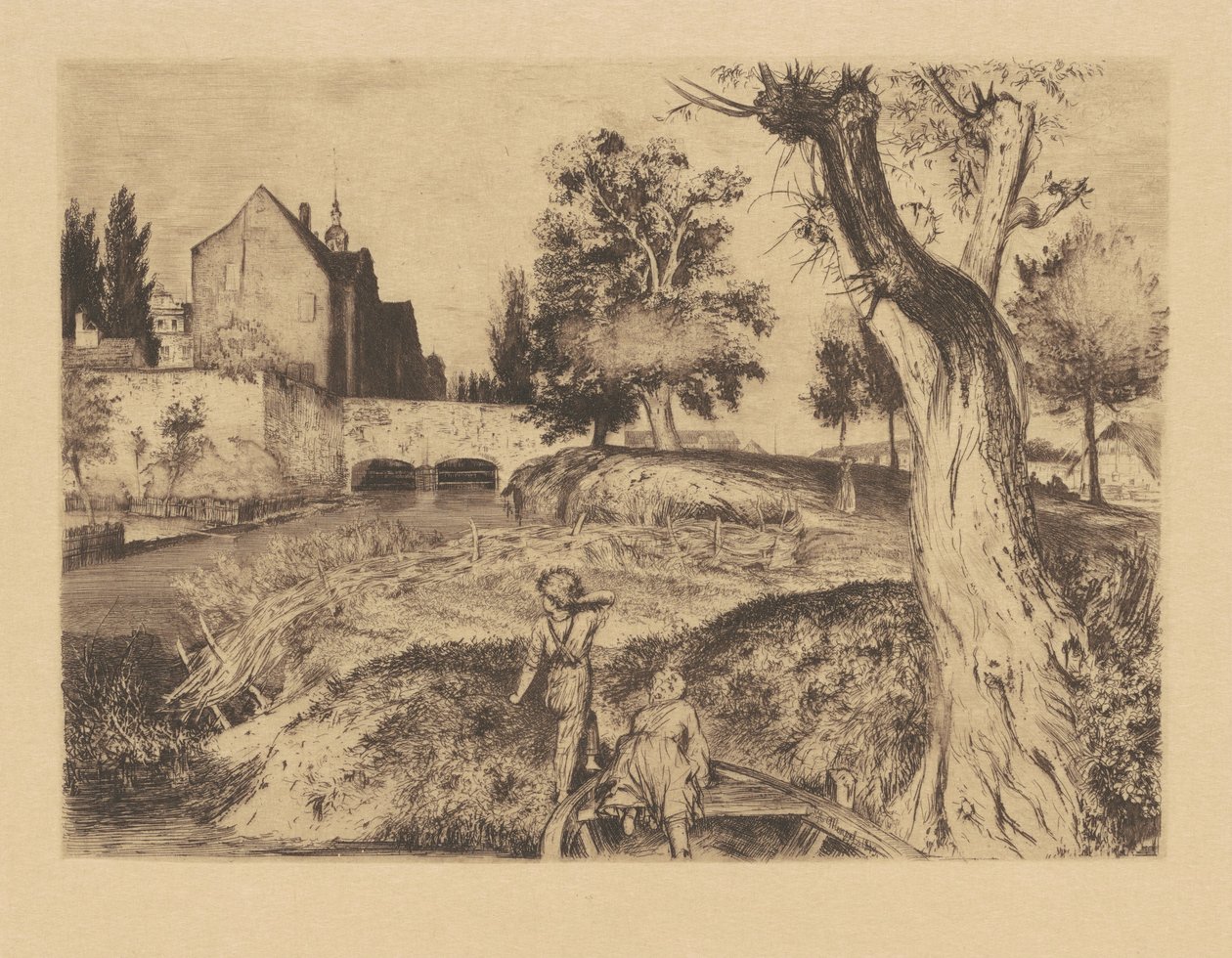 Sheep Ditch (Il fosso delle pecore) da Adolph Menzel