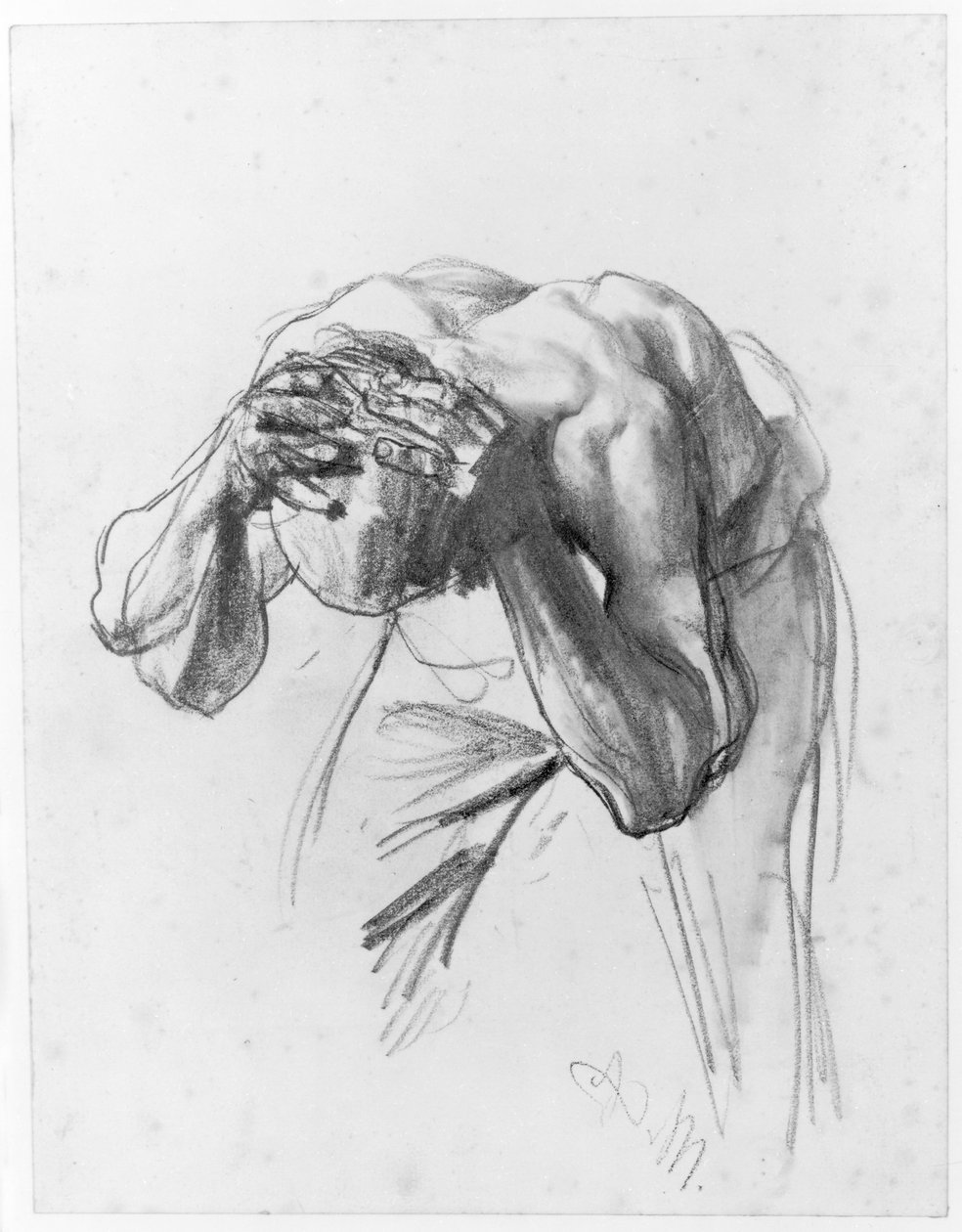 Operaio che si lava. Studio per "Laminatoio. Ciclopi moderni" da Adolph Menzel