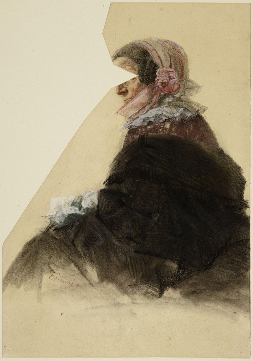 Donna seduta da Adolph Menzel