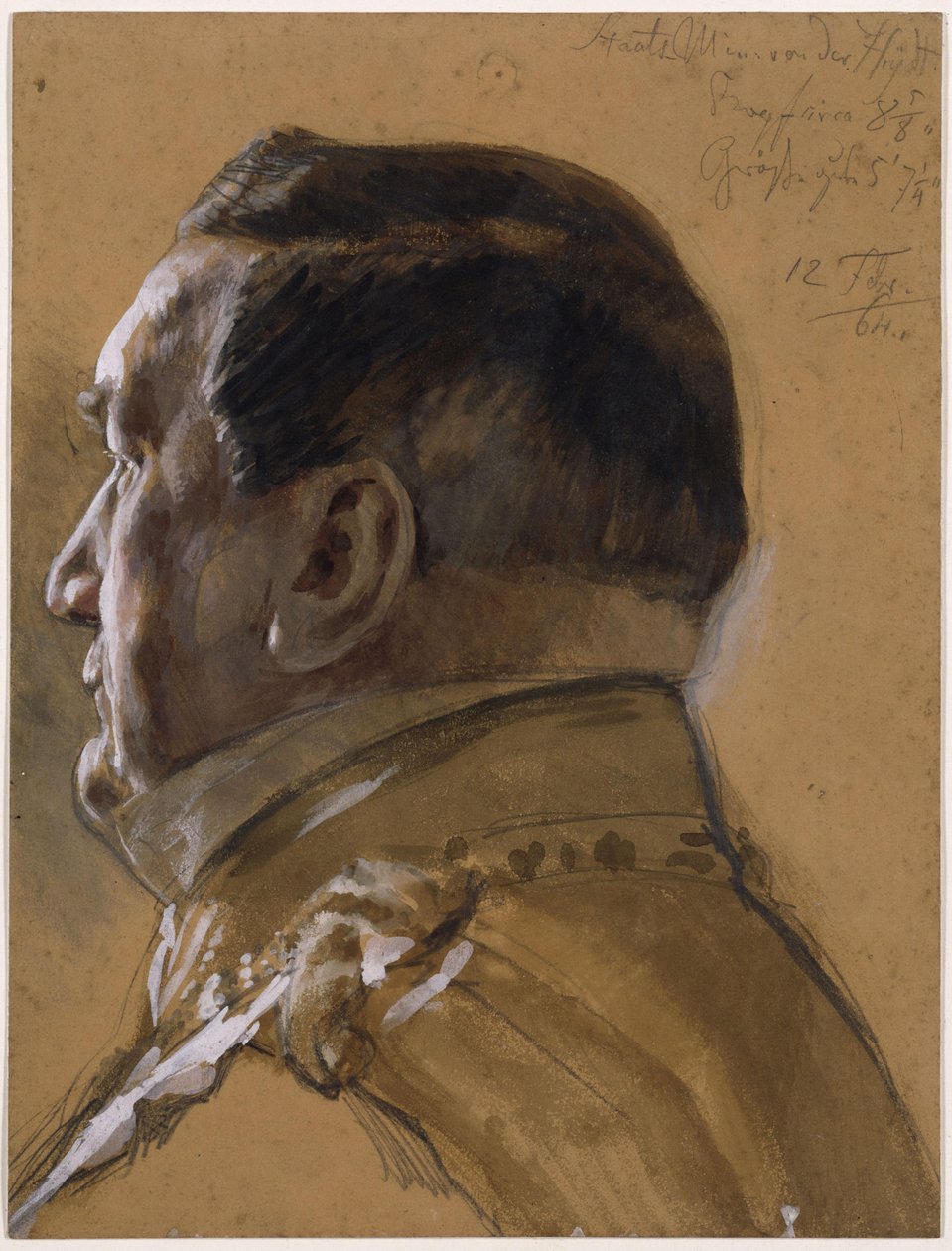 Ministro di Stato von der Heydt. Studio per il dipinto "Incoronazione di Guglielmo I a Königsberg" da Adolph Menzel