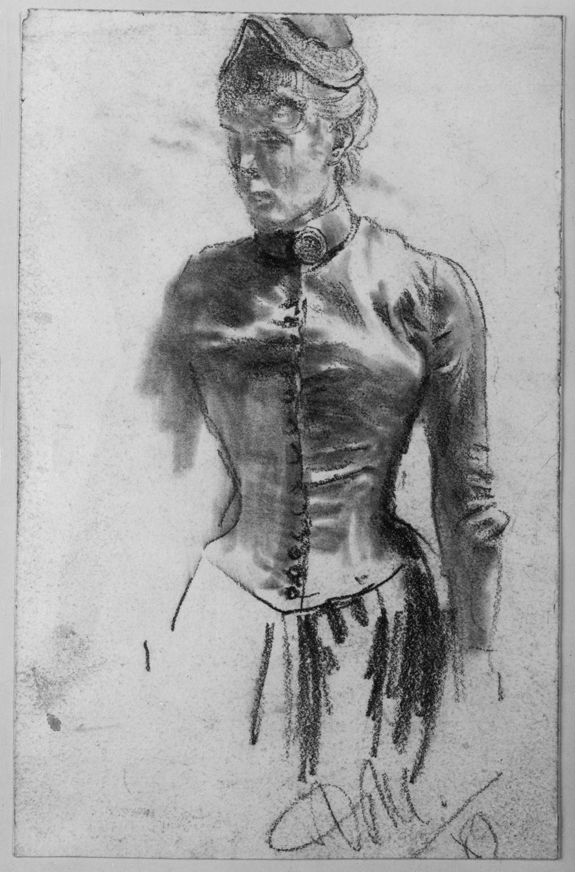 Donna in piedi da Adolph Menzel