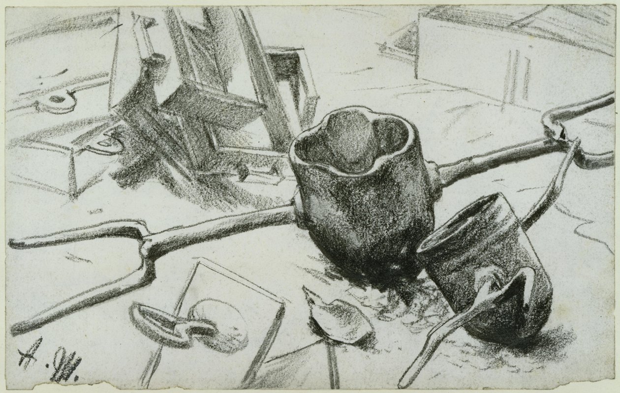 Studio per «Laminatoio. Ciclopi moderni»: mestolo da fonderia da Adolph Menzel