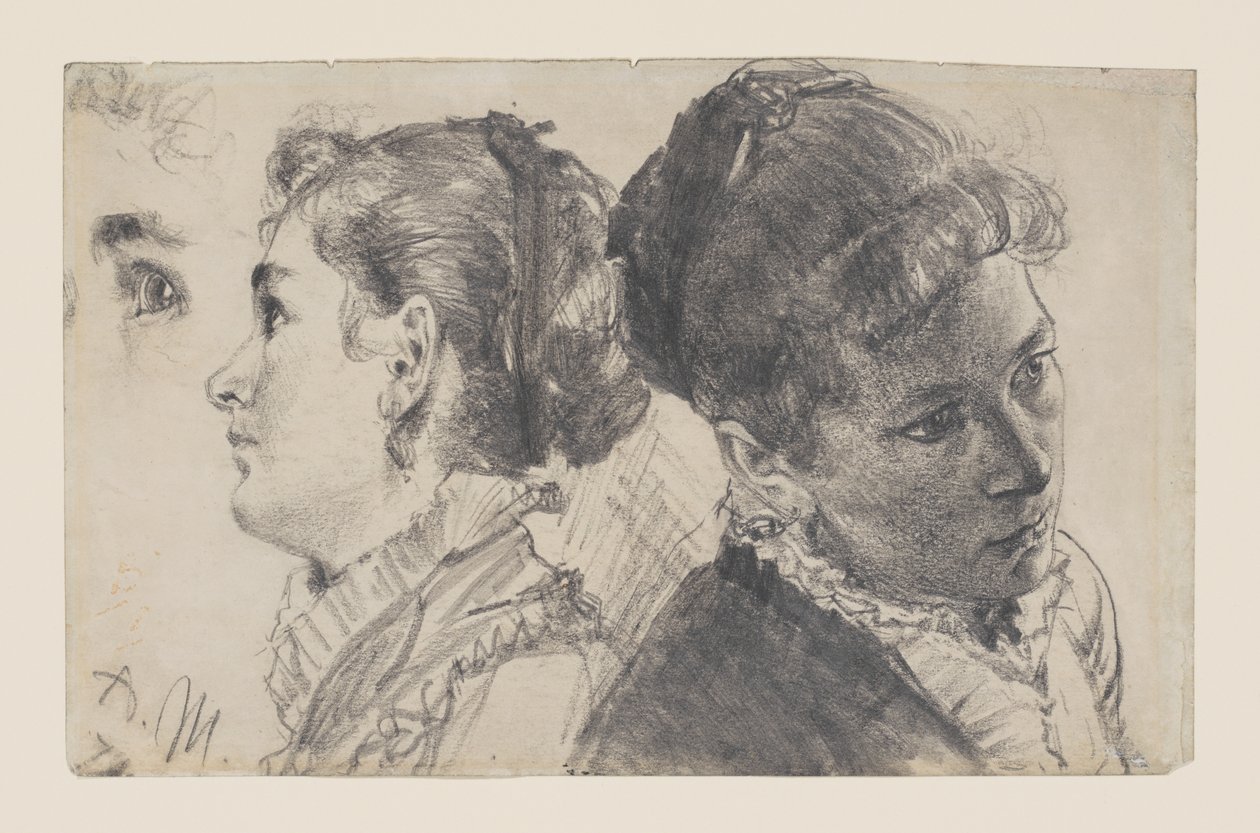 Studi di una giovane donna da Adolph Menzel