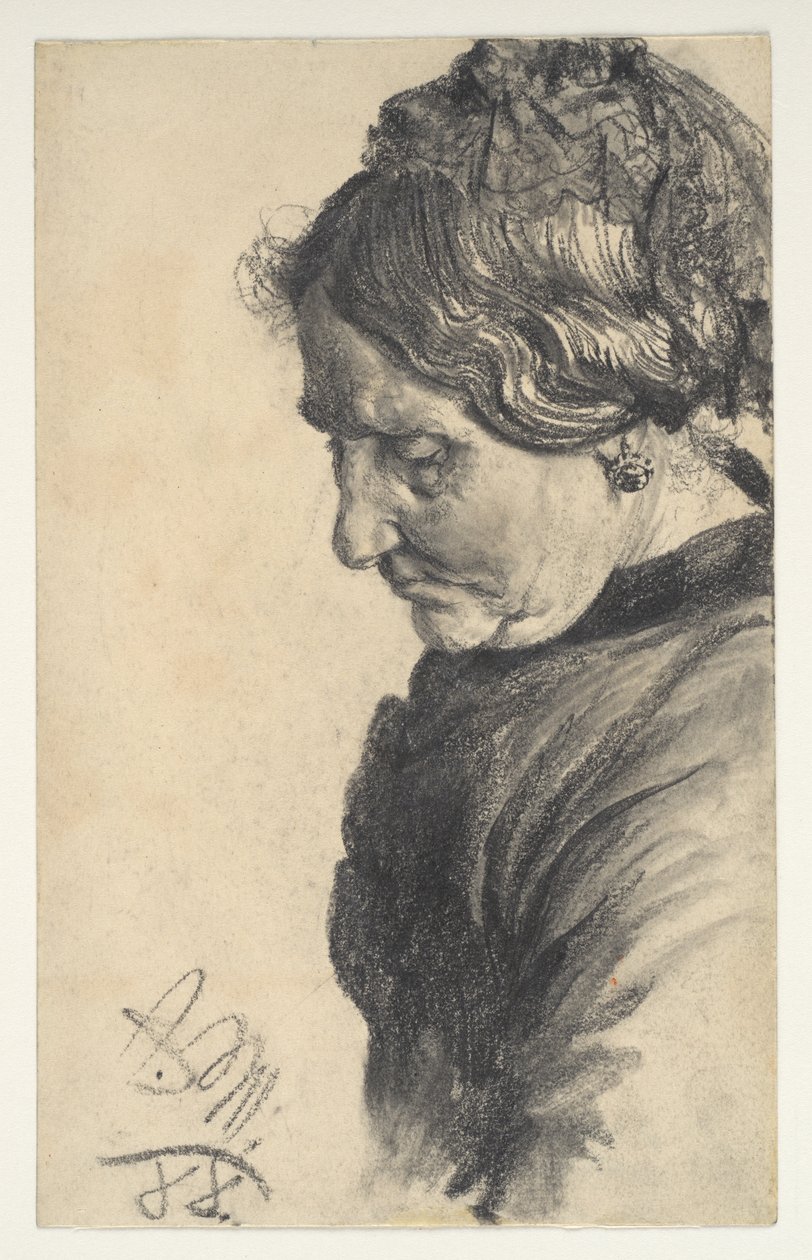 Studio di una donna da Adolph Menzel