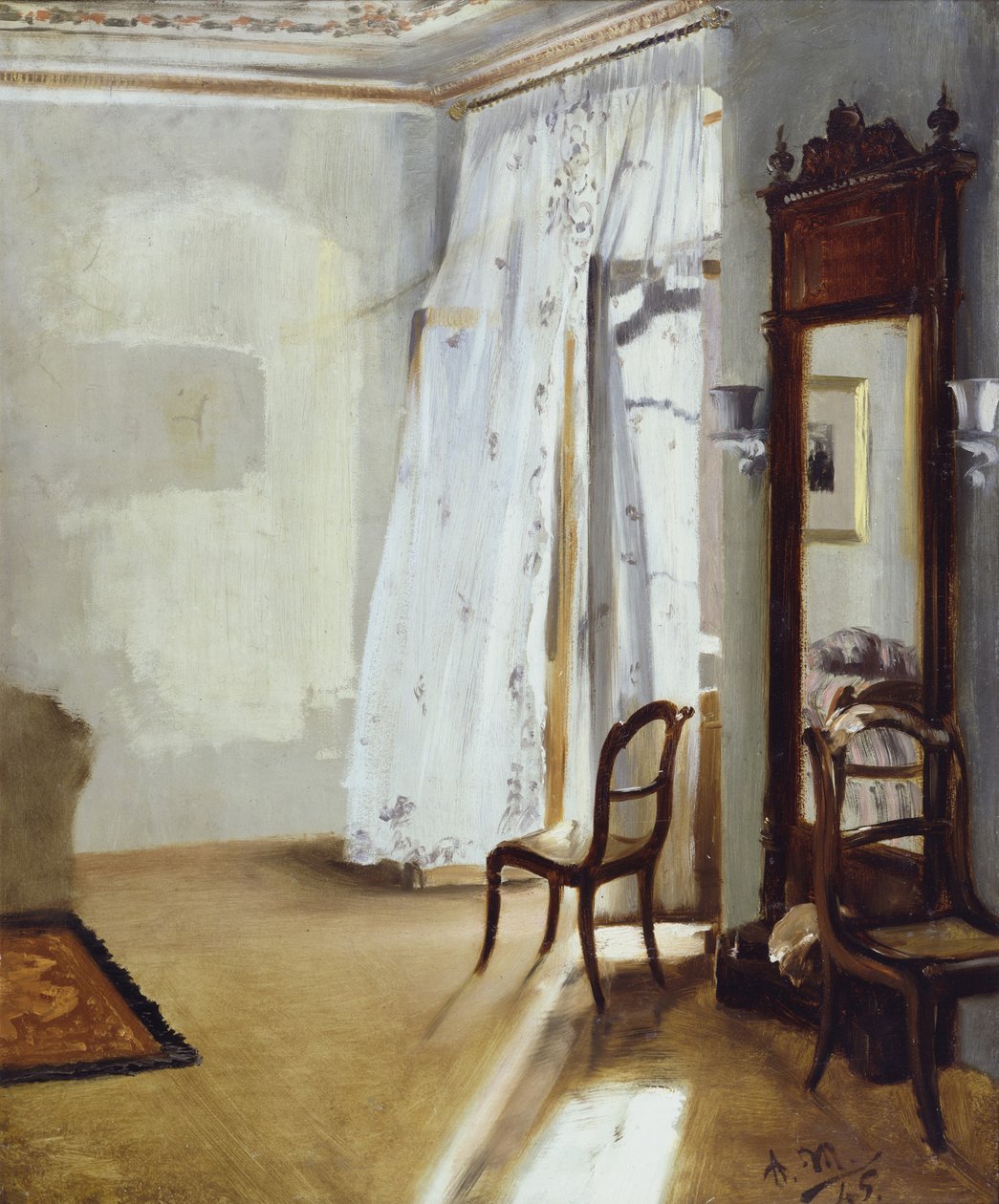 La stanza con balcone da Adolph Menzel