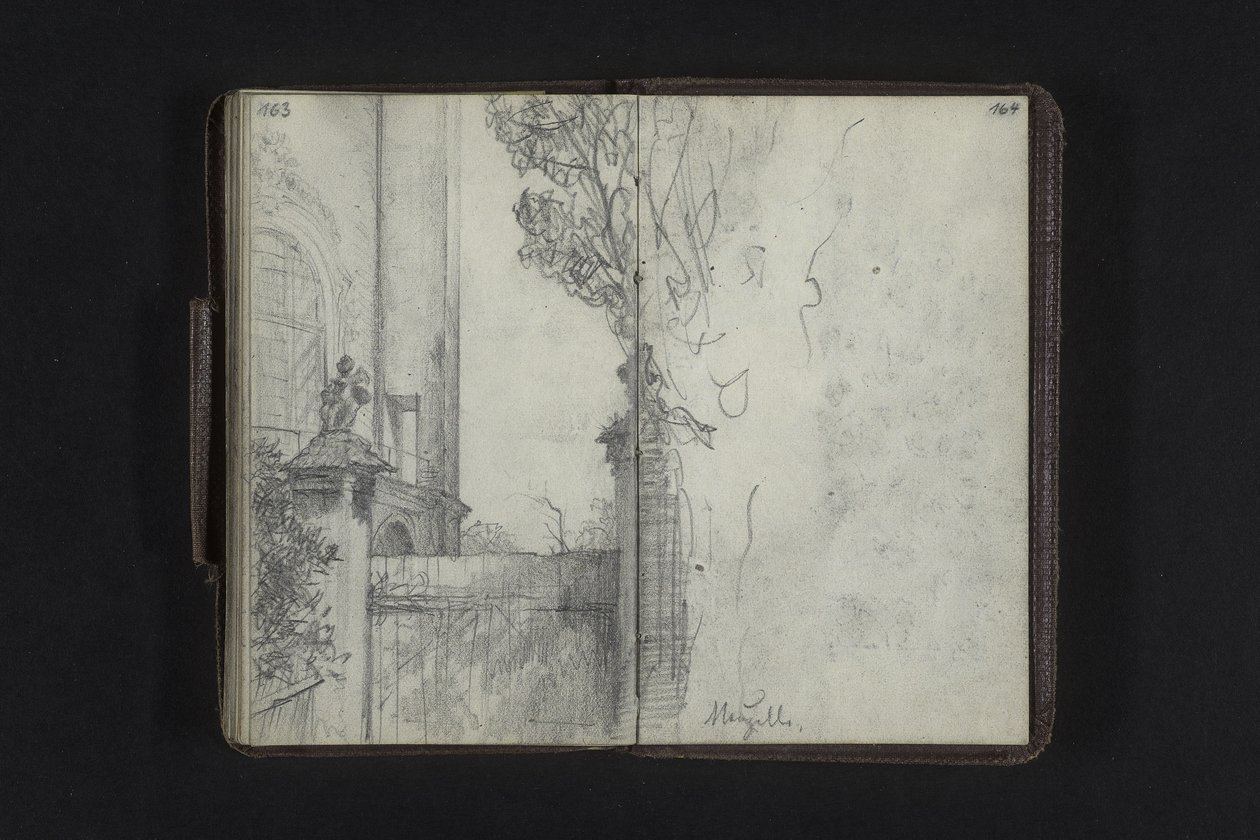 Porta accanto alla chiesa del monastero di Neuzelle da Adolph Menzel