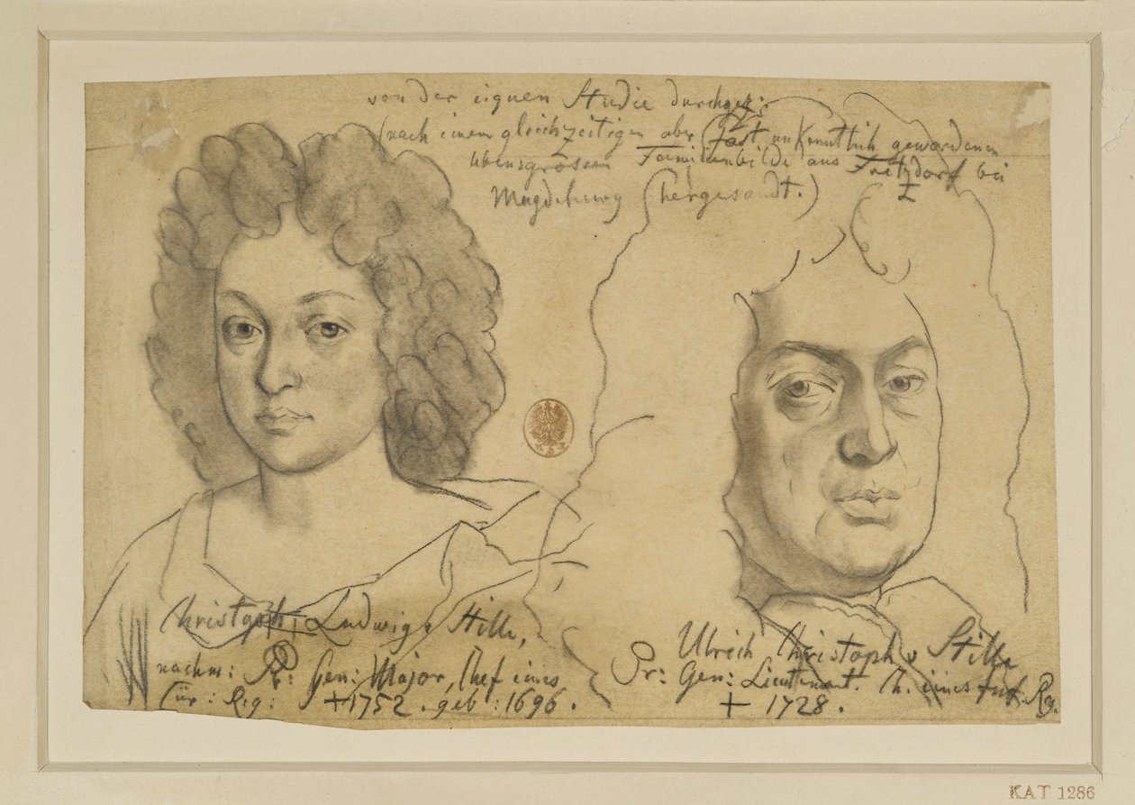 Ulrich Christoph von Stille. Tenente generale prussiano; inoltre, Christoph Ludwig von Stille. Maggiore generale prussiano da Adolph Menzel