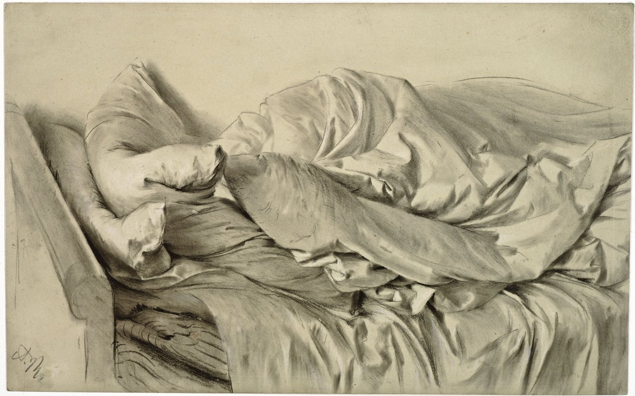 Letto sfatto da Adolph Menzel