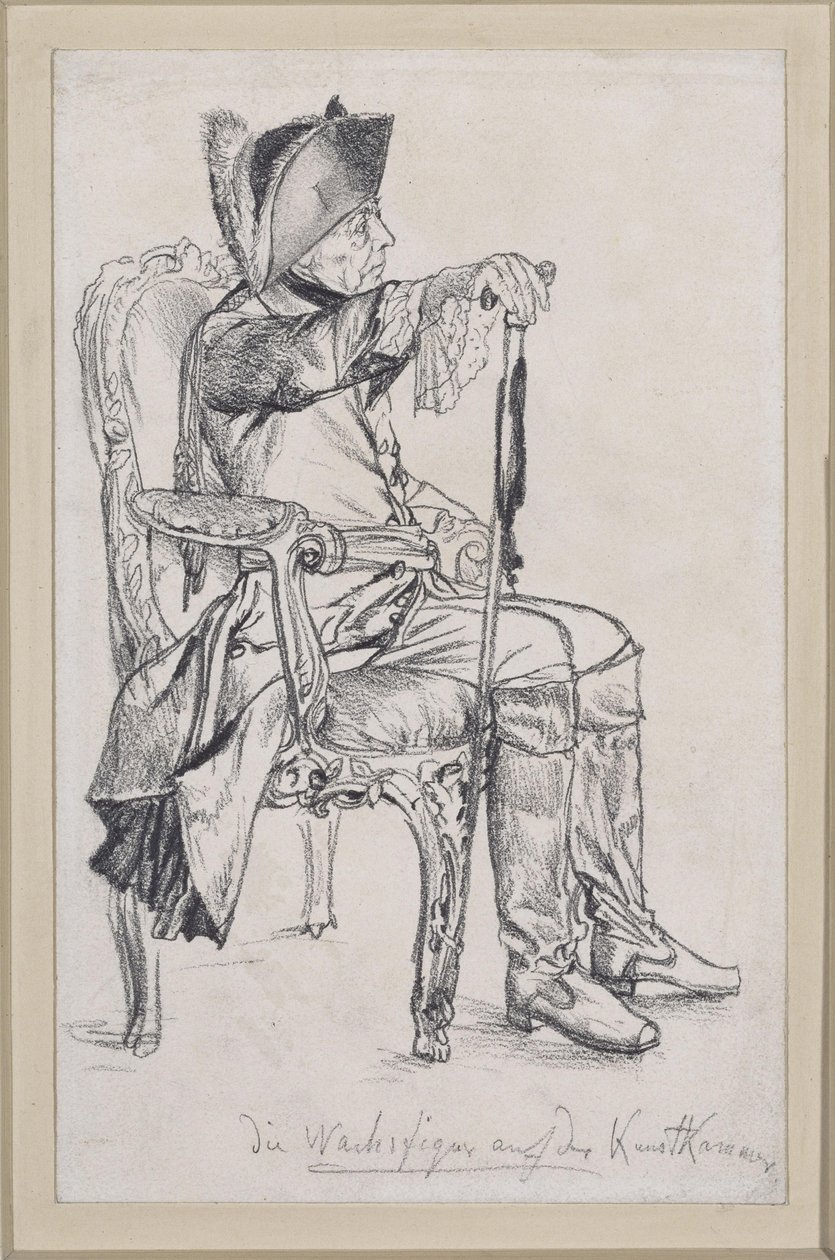 Statua in cera di Federico II (opera completata da Schadow) per la Camera delle Belle Arti Reale da Adolph Menzel