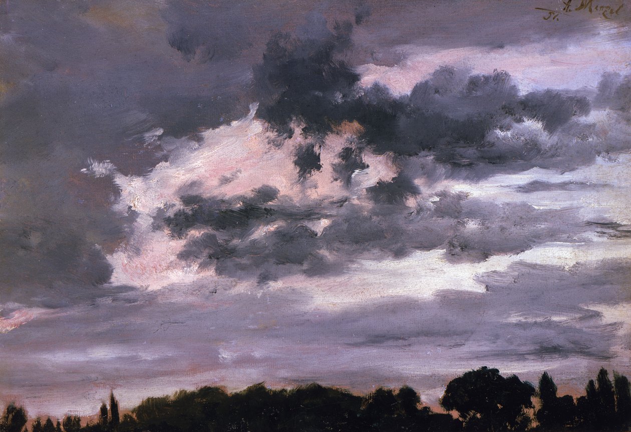 Studio sulle nuvole da Adolph Menzel