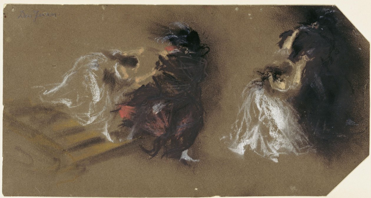 Due scene dal "Don Giovanni" di Mozart da Adolph Menzel