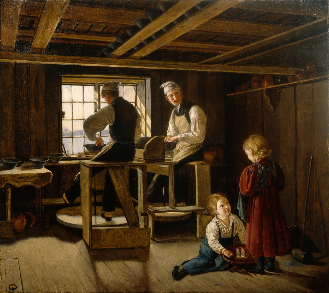 Un laboratorio di ceramica da Adolph Tidemand