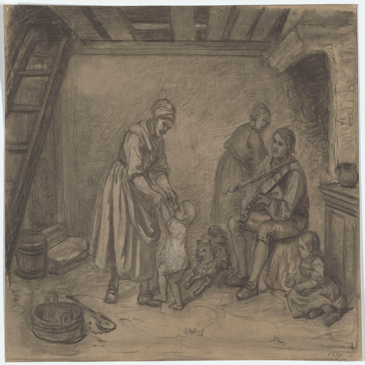 Scena domestica in campagna da Adolph Tidemand