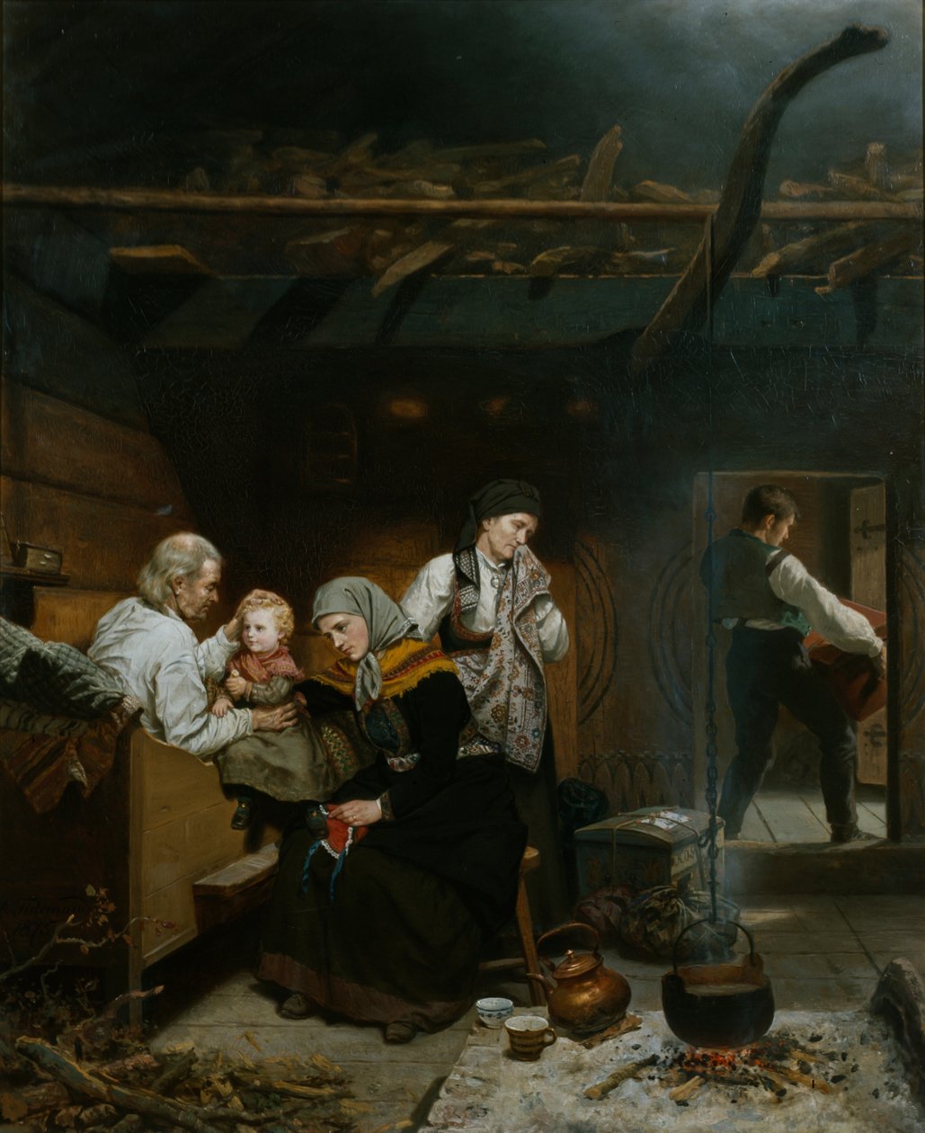 La benedizione del nonno da Adolph Tidemand