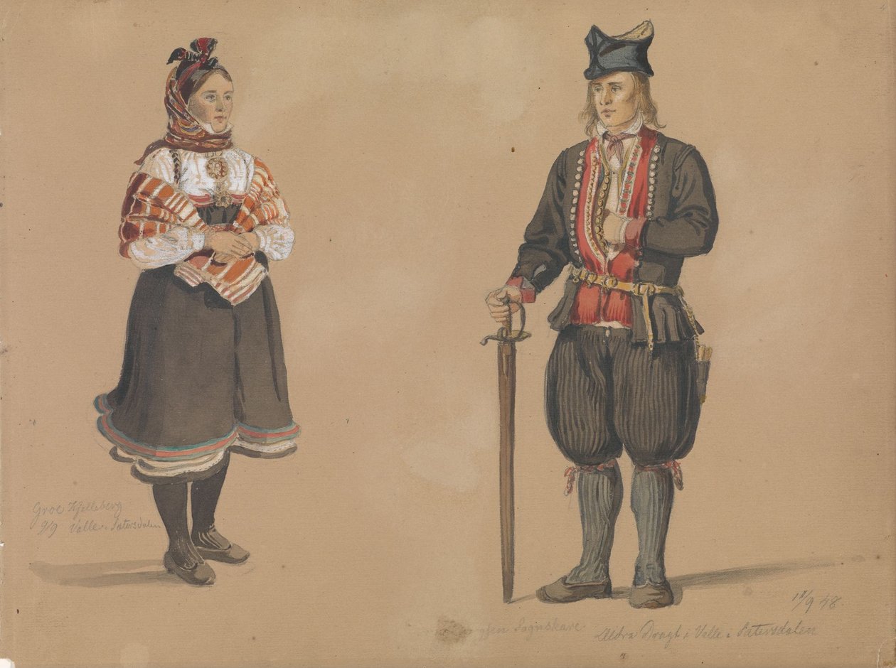 Gro Kjelleberg; Bjugen Sagneskare, Valle da Adolph Tidemand