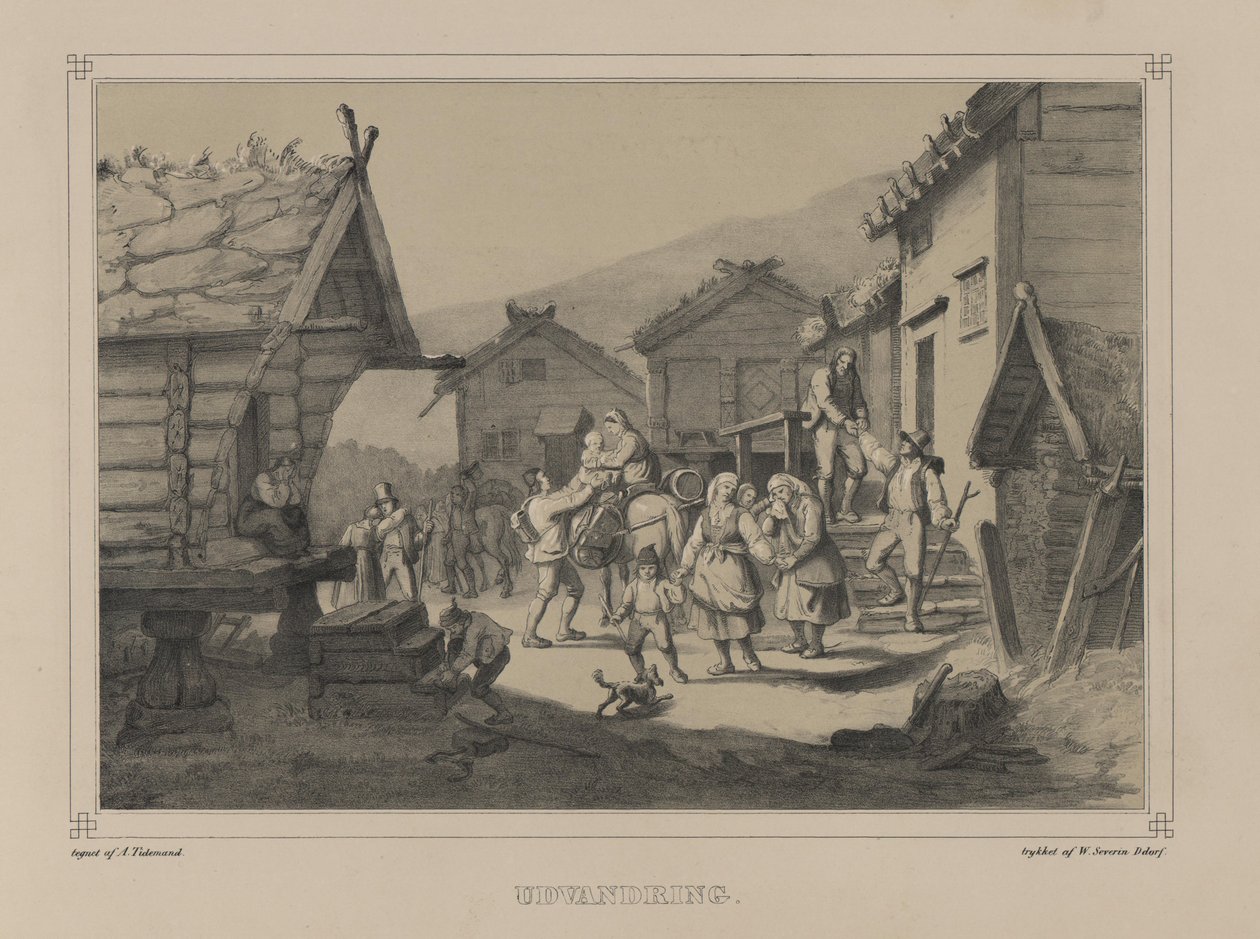 Illustrazione tratta dal libro Norge fremstillet i Tegninger di Asbjørnsen, P.Chr. e pubblicato da Chr. Tønsberg (no, 1848) da Adolph Tidemand