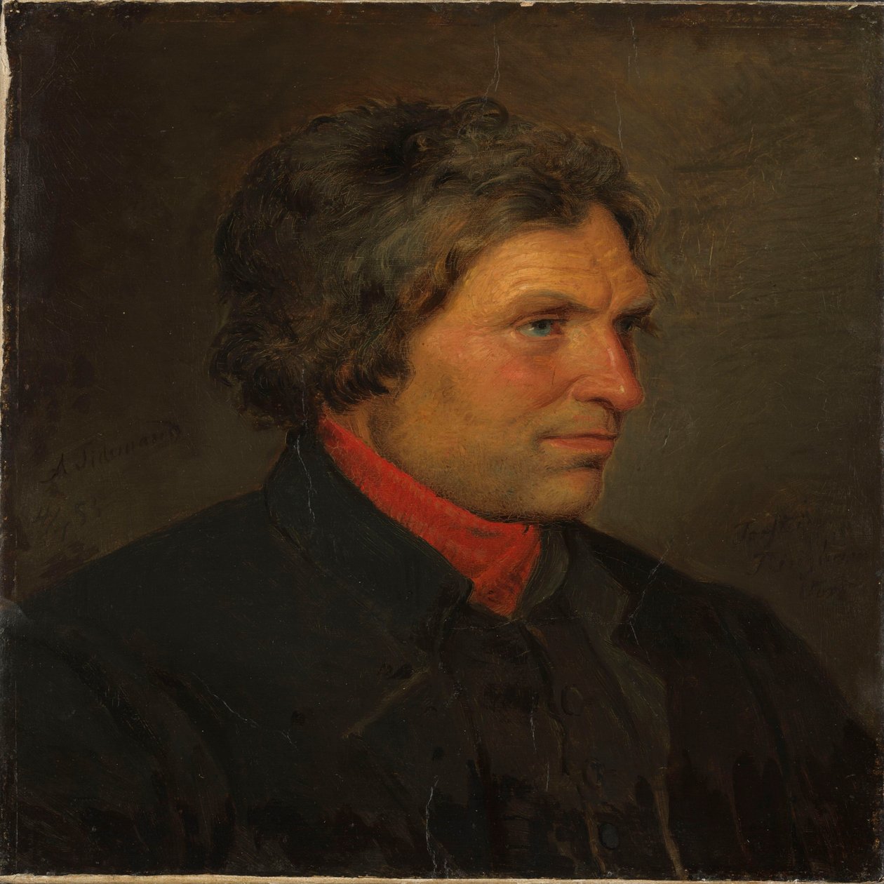 Ritratto del contadino Torstein Ringheim di Voss da Adolph Tidemand