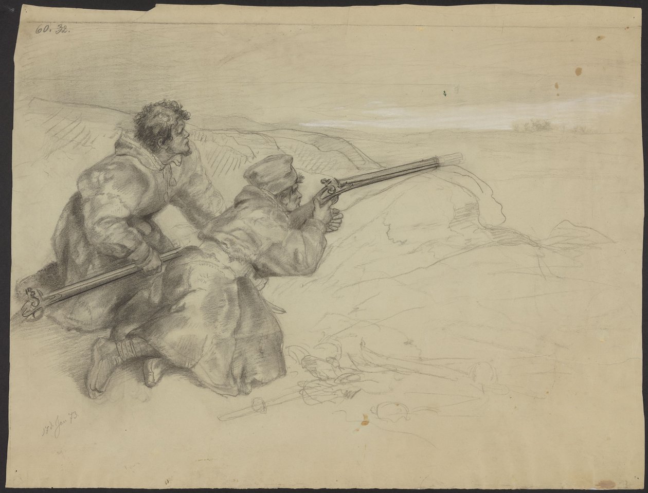 Caccia alle renne da Adolph Tidemand